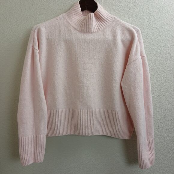 & Other Stories Sweaters - Paris Atelier & Other Stories Cropped Mock Neck Jumper S light pink cotton blend